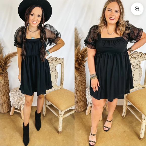 Entro Puff Sleeve Dress - Picture 1 of 3